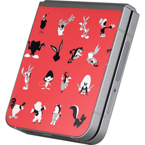 Looney Tunes Identity Red Pattern Galaxy Z Flip6 Skin